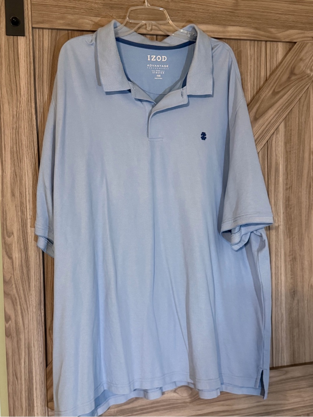 IZOD Light Blue Men’s Polo with Navy Accent